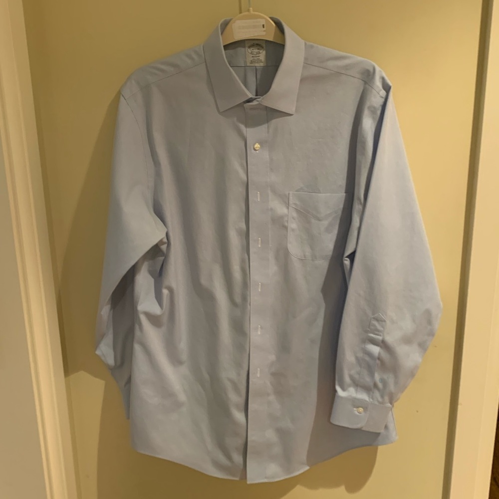 Brooks Brothers Regent Dress Shirt Blue 16.5-34